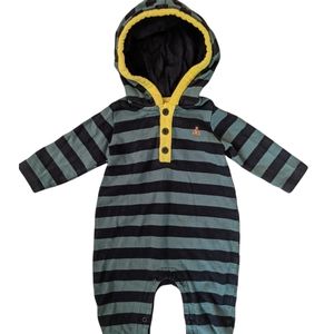 Baby Gap Hooded Striped Romper Size 3-6 Months